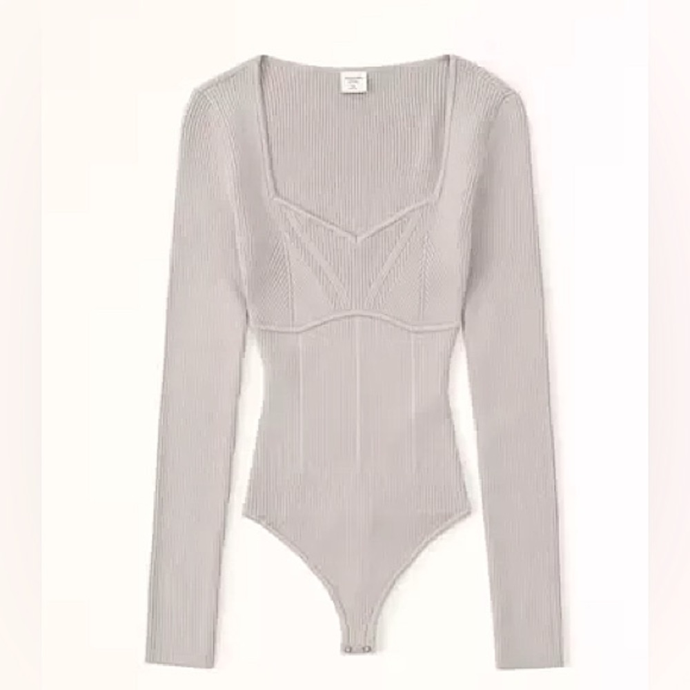 NWOT Abercrombie Corset Sweetheart Sweater Bodysuit
